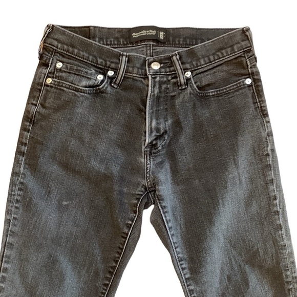 Abercrombie & Fitch Black Athletic Skinny Stretch Jeans Size 30 x 32 - Picture 2 of 8